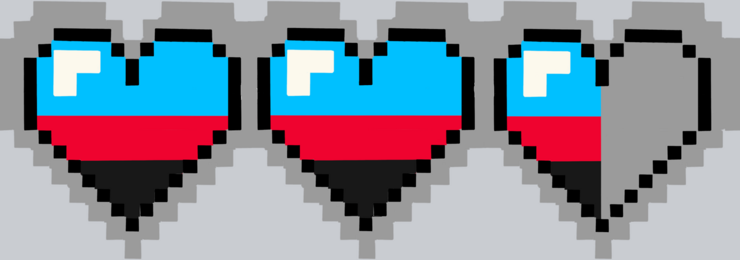 Pixel Poly Hearts